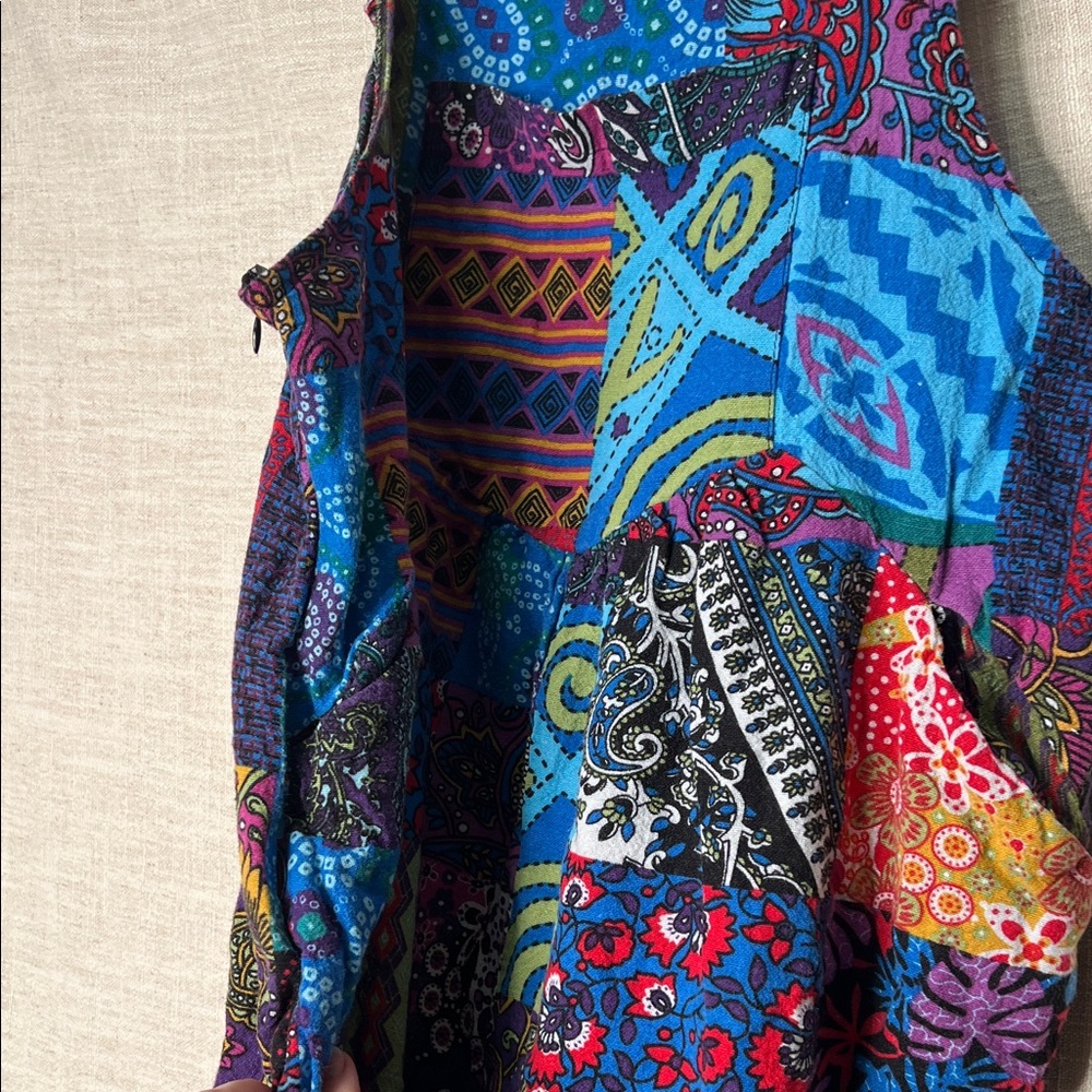 Colorful Patchwork Overalls Jumpsuit - image 5